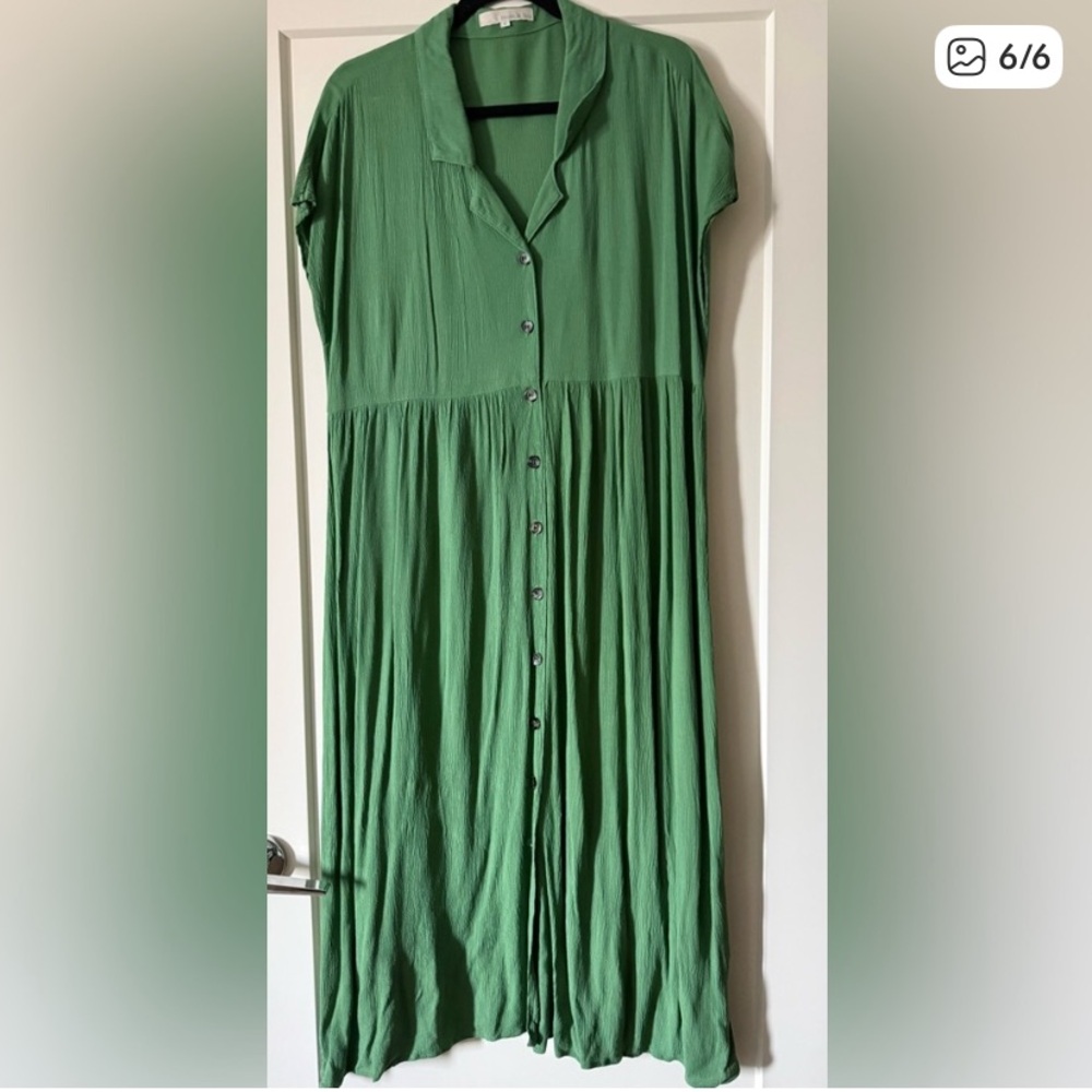 Monk & Lou Alyssa maxi dress from Plenty Clothing. Relaxed Button-Front Dress.